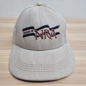 Friends Of NRA Hat Cap Mens Khaki Beige Sponsor Logo Second Amendment Patriotic